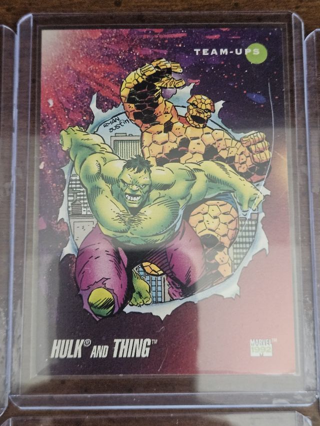 Hulk and Thing  98 1992 Impel Marvel Universe