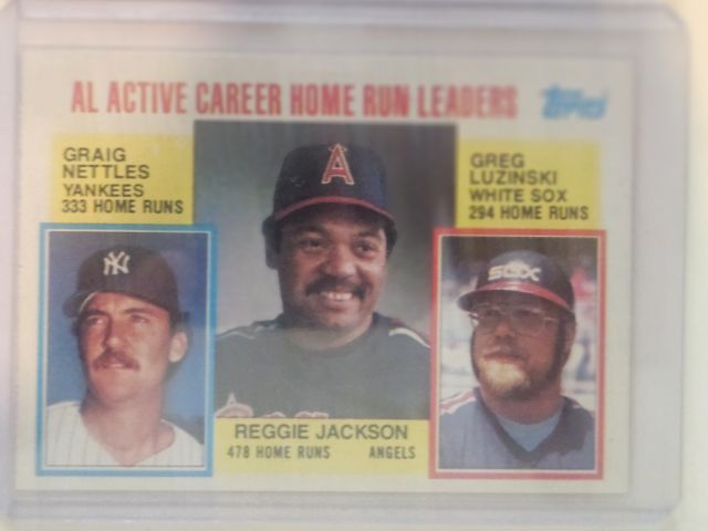 AL Active Career Home Run Leaders (Reggie Jackson / Graig Nettles / Greg Luzinski) 712 1984 Topps - Collector's Edition (Tiffany)